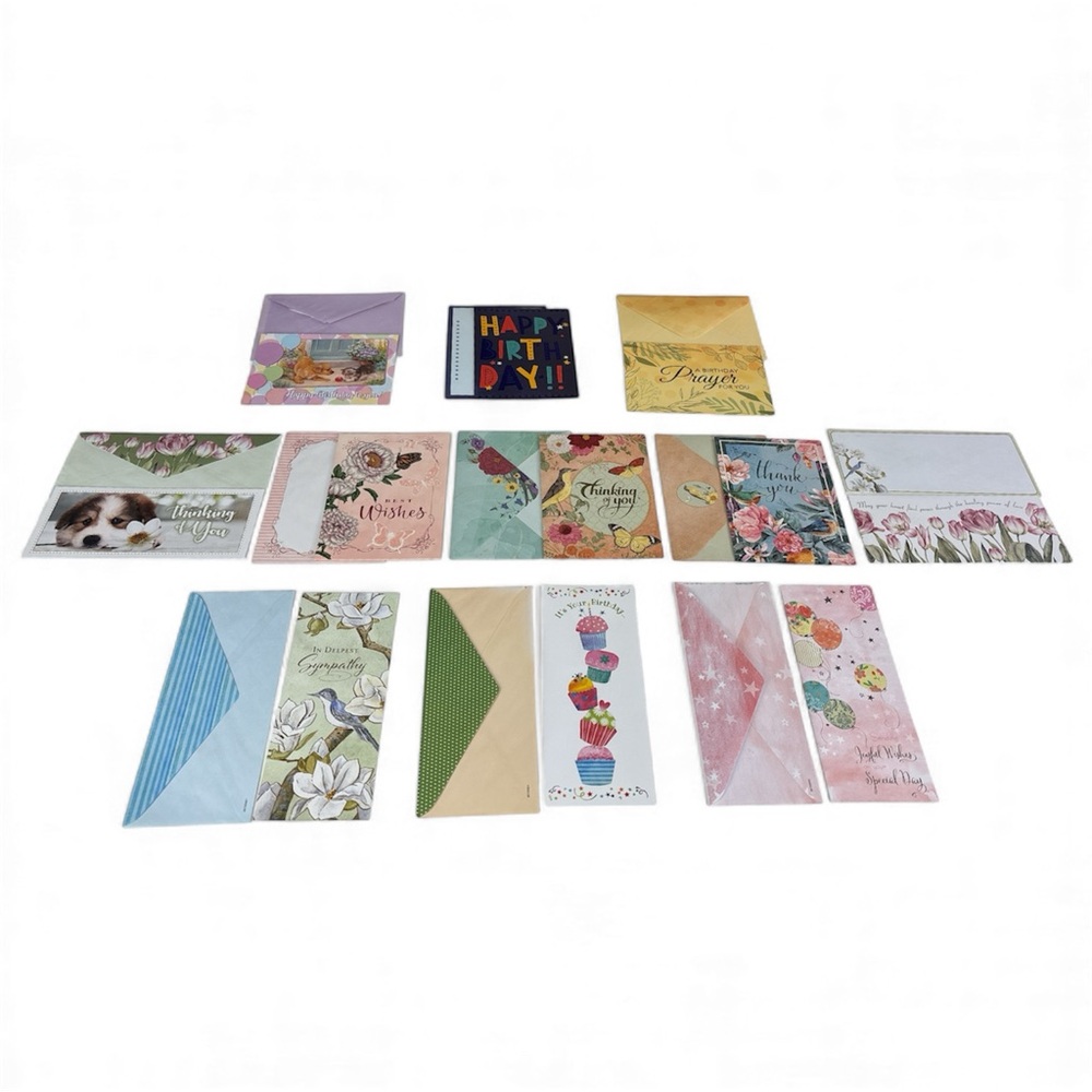 VTG Assortment of birthday Floral Greeting Card Set of 11